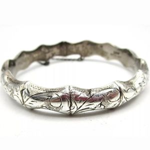 Vintage Siam Silver Bamboo Style Bracelet